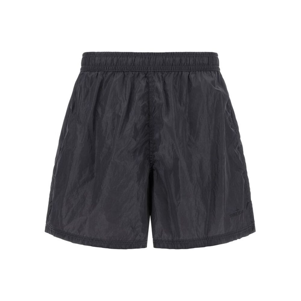 Stone Island Men Logo Print Swim Shorts